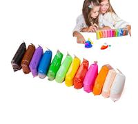 Pâte à modeler, matériau sec à l'air, activité artisanale ultime pour enfants, texture douce et facile à façonner, favorise la motricité fine, apprentissage interactif à l'école à domicile, ensemble