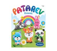 Sentosphère – Pâte à modeler Patarev Les animaux kawaii – Blister 5 pots multicouleurs, dès 6 ans