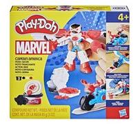 Pâte à modeler Play-Doh Marvel Captain America Moto tranchante Multicolore G