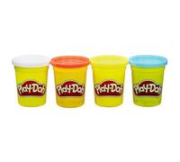 Pâte à modeler PLAY-DOH - Pack de 4 couleurs classiques atoxiques pour enfants - Pots de 112 g