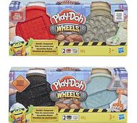 Pâte à modeler Play-Doh pour les chantiers, deux boîtes de pâte à modeler extra-large de 224 g et une pelle, coloris au hasard