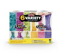 Pâte à modeler Play-Doh Sand Diversité Pack de 6 pâtes à modeler Sand et Shimmer Stretch pour les enfants à partir de 3 ans, boîtes de 112g