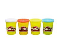 Pâte à Modeler PlayDoh : Pots Blanc, Jaune, Rouge et Bleu