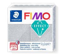 Pâte à modeler polymère - FIMO - Paillettes Argent - 57 g - Douce et malléable - Pour bijoux et déco