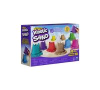 Kinetic Sand - Coffret DE 10 Couleurs 1,27 KG de Sable - 10 Couleurs Sable Magique Naturel - Alternative Pâte à Modeler - Moules Châteaux - Jouet Enfant 3 Ans Et + - Loisirs Créatifs