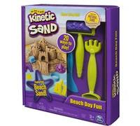 Pâte à modeler pour enfant Kinetic Sand Coffret plage 340 g et 9 accessoires Multicolore G