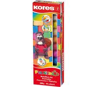 Pâte à modeler pour enfants Kores "PLASTILINA", 10 couleurs en boîte pliante