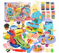 Pâte À Modeler pour Enfants,Outils de Pâte À Modeler avec 24 Pots pour Créer des Hamburgers, Pâtes et Crème Glacée, Kitchen Creations Jeu de Rôle pour Garçon Fille de 3+ Ans