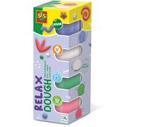 SES Creative | Pâte à Modeler Feel Good Relax | 4x90g | Vegan & sans Gluten | Ultra Douce & Colorée | Activité Créative Bébé & Enfant Dès 1 an | Ne Sèche Pas | Réutilisable | Ideé Cadeau
