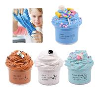 Pâte À Modeler Visqueuse, 4 Pièces, Pâte À Modeler, Couleur Argile, Pâte À Modeler, Non Collante, Brillante, Décompression, Jouet Pour Enfants, Cadeau