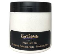 Pâte à peinture pour sculpture 3D, pâte texturée, plâtre décoratif, couleurs uniques, idéal pour œuvres d'art, pochoirs, fleurs, relief artistique, 170 g (blanc)