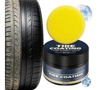 Pâte À Polir Pneus | Rénovateur protecteur à action rapide avec éponge,Brillance Longue Durée Pour Pneus | Pour SUV Camping-Car Auto Camion Renouvellement Rénovation Restauration Noir Profond Brillant