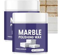 Pâte à polir pour marbre, cire professionnelle pour comptoirs, sols et carrelages en granit, quartz et pierre. Ravive l'éclat et élimine le ternissement. Protection longue durée imperméable. (2pcs)