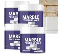 Pâte à polir pour marbre, cire professionnelle pour comptoirs, sols et carrelages en granit, quartz et pierre. Ravive l'éclat et élimine le ternissement. Protection longue durée imperméable. (4pcs)
