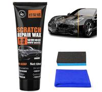 Pâte à polir pour voiture - 120 g - Avec chiffon de nettoyage et éponge - Élimination des rayures de voiture - Pour différentes surfaces