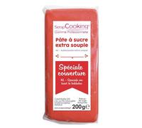 Pâte à sucre de couverture rouge 200 g Scrapcooking