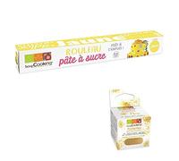 Pâte à sucre en rouleau Ø 36 cm jaune + paillettes dorées