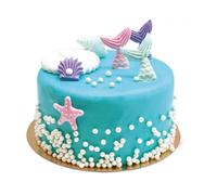 ScrapCooking - Rouleau de Pâte à Sucre Bleue - Prêt à l’Emploi - Sans Huile de Palme - Diamètre 36 cm - Pour Gâteaux, Pâtisseries, Desserts - Bleu Turquoise - 430 g - 7275