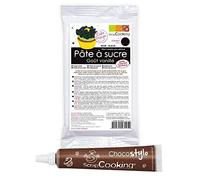 Pâte à sucre noire 250 g + Stylo chocolat Scrapcooking
