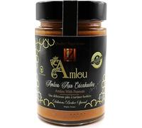 Pâte à tartiner 100% naturelle, Amlou aux cacahuètes grillées Pot de 400 g, à huile d'argan & au miel d'oranger du Maroc.