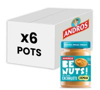 Pâte à Tartiner Andros Be Nuts Cacahuète Crémeux - Carton de 6 pots de 325 gr
