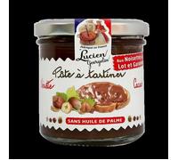 Pate à tartiner aux noisettes du Lot et Garonne et cacao Lucien Georgelin le bocal de 150g