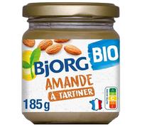 Pâte à tartiner bio aux amandes Bjorg 185g - Délicieuse alternative saine et nutritive - Epicerie sucrée naturelle - Idéal pour vos petits déjeuners! - Le Lot De 3