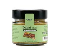 Pâte à tartiner Dubaï Style - Pistache 40% et chocolat - Préparée en Bretagne - Sans huile de palme - 100% pur beurre de cacao