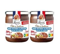 Pâte à tartiner Lucien Georgelin Sans sucre ajouté Lot de 2x400g | 20% noisettes françaises, Nutriscore A