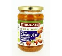Pâte à Tartiner Purée cacahuète noisette amande cajou bio ETHIQUABLE