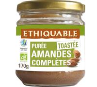 Pâte à Tartiner Purée D'amandes Complètes Tunisie Bio ETHIQUABLE - le pot de 170 g Lot De 3 - Par Lot