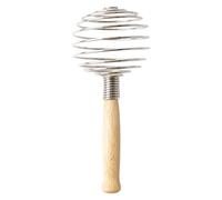 Pâte à whisky portable en métal - Outil de mélange en spirale - Batte à œufs en acier inoxydable avec poignée en bois confortable pour mélanger facilement les mélanges, quote de cuisine pour la