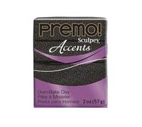 Sculpey Premo – Pâte Twinkle Twinkle Nuit Scintillante 56 g (2 oz) – Noir pailleté
