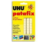 Uhu Pastilles adhésives Patafix détachables et repositionnable blanches - Etui de 80
