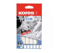 Kores Gomme adhésive Gumfix White Tack – Réutilisable, non marquante – Paquet 84 punaises, 50 g