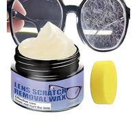 Pâte anti-rayures pour lentilles, nettoyant compact pour vitres, utilitaire anti-reflet avec équilibre, aide extérieure avec poignée, 5 x 3 cm, kit de cire de réparation pour véhicule, golf, école