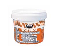 GEB - Toiturol Pâte à base de dérivés bitumeux pour l'étanchéité des toitures Boîte 400 g