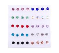 Pâte Colle Pince Kits Set Shiny Cubic Zirconia Exquisite Concise Shining Multi Color Decorative Stainless No Harm Zirconia Women Earrings Set For Daily Fournitures Pince Moules (Beige, One Size)