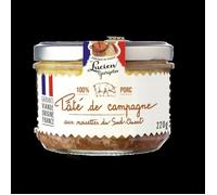 Paté de campagne aux noisettes du Sud Ouest Lucien Georgelin le bocal de 220g