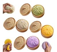 Pâte de décompression à Pression Douce, 4 pièces Balle Anti Stress Géante en Forme avec boîte à Vapeur, Jouet À Presser en Forme De Géant, Pâte de décompression Douce, pour créer Une Bonne Humeur