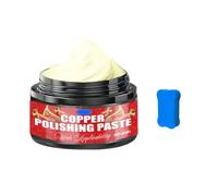 Pâte de polissage en laiton et cuivre avec éponge, dissolvant de ternissement anti-rayures pour instruments, kit de nettoyage des métaux pour la santé et la maison (1PCS)