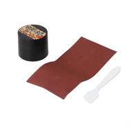 Pâte de réparation de liège pour canne à pêche pour la restauration de la poignée - Crème hydratante d'entretien du bois empêche les fissures Tube noir 6 x 5 cm