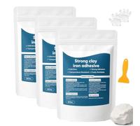 Pâte de réparation multi-usages haute résistance, adhésif métallique en pâte puissant - bâton de mastic blanc pour réparations fuites et piscines (3 pcs)