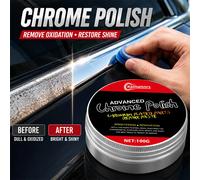 Pâte de restauration chromée pour voiture, crème de polissage et de réparation pour poignées de porte, garnitures chromées de fenêtre, bandes brillantes et emblèmes de voiture, 1 pièce, 100g