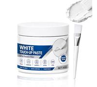 Pâte de retouche pour meubles blancs avec pinceau, White Furniture Touch-Up Paste, mastic pour bois et crème de réparation murale,Peinture de retouche blanche à séchage rapide pour murs, portes，1PC
