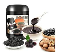 Pâte De Sésame Noir Instantanée, Pot 500g, 7 Ingrédients Noirs Sélectionnés, Prête Avec L’eau Chaude, Idéale Pour Collation Et Cadeau