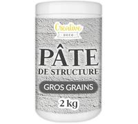 Creative Deco Modeling Paste Pâte de Structure Gros Grains 2kg Gris | Pâte à Relief pour Peinture Acrylique | Modelling Paste | Pâte Texturée | Pate Structure | Modelage Effet 3D et Texture Art