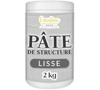 Pâte de Structure CREATIVE DECO Lisse 2kg Gris Pâte à Relief pour Peinture Acrylique Pâte Texturée Effet 3D