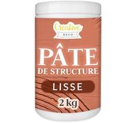 Pâte de Structure CREATIVE DECO Lisse 2kg Rouge Brique Pâte à Relief pour Peinture Acrylique Pâte Texturée Effet 3D
