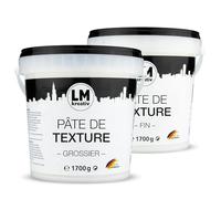 Pâte de structure fine et grossière, 1,7 kg chacune, blanche et blanc naturel, mastic/peinture texturée pour les besoins artistiques, pâte à modeler à grain, également comme mastic/enduit